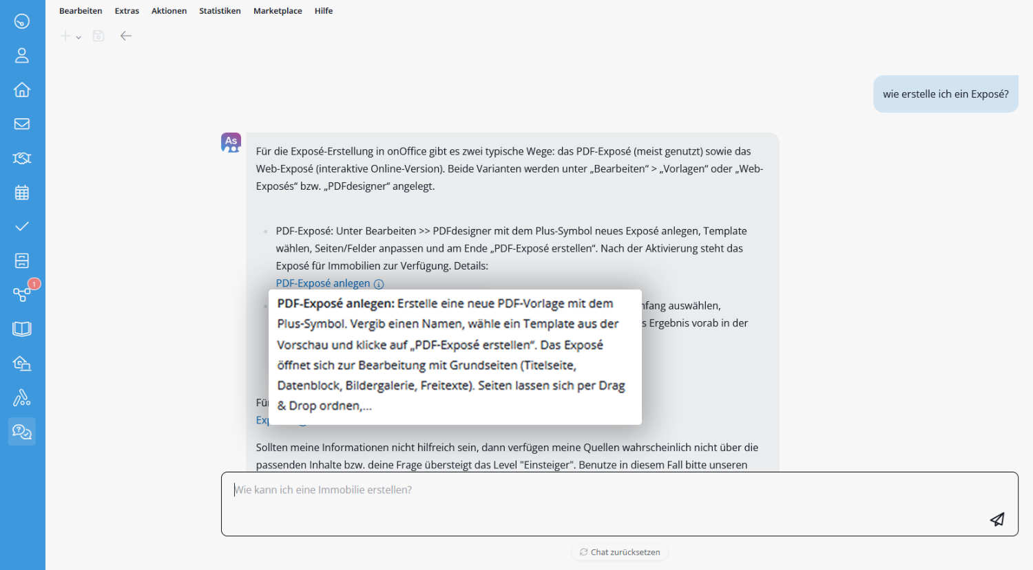 AI Studio - AI Assistent Mouseover