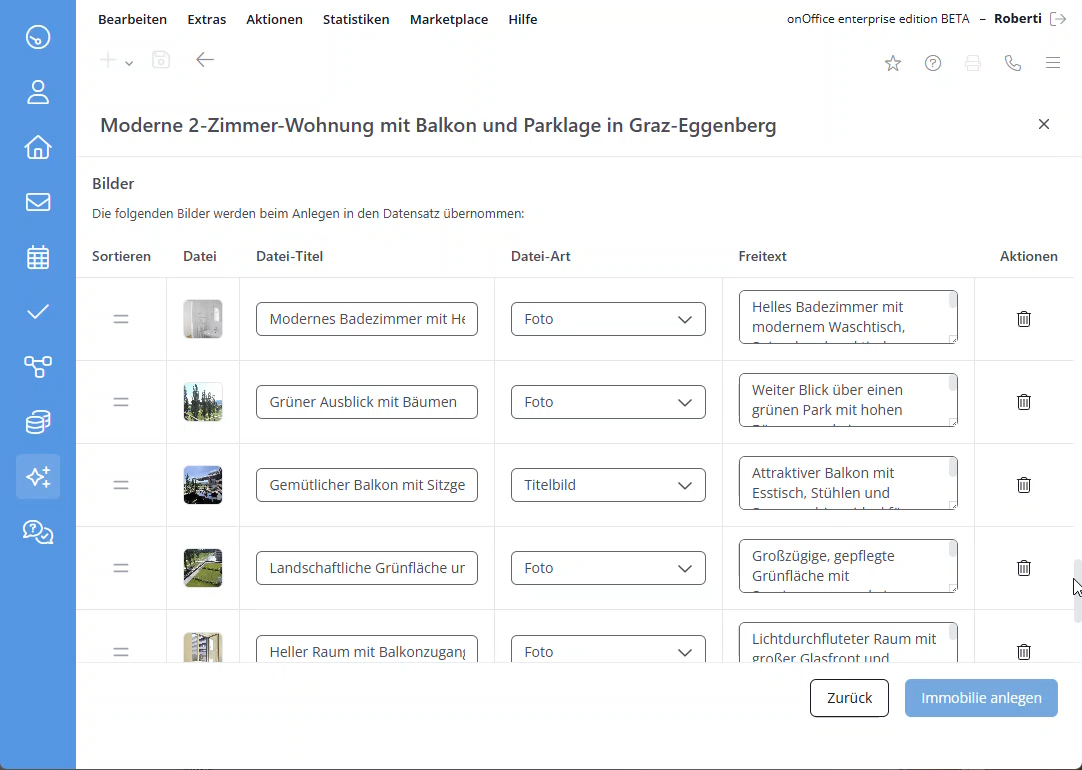 Marketplace - AI Studio - Bilder und Dateien überprüfen