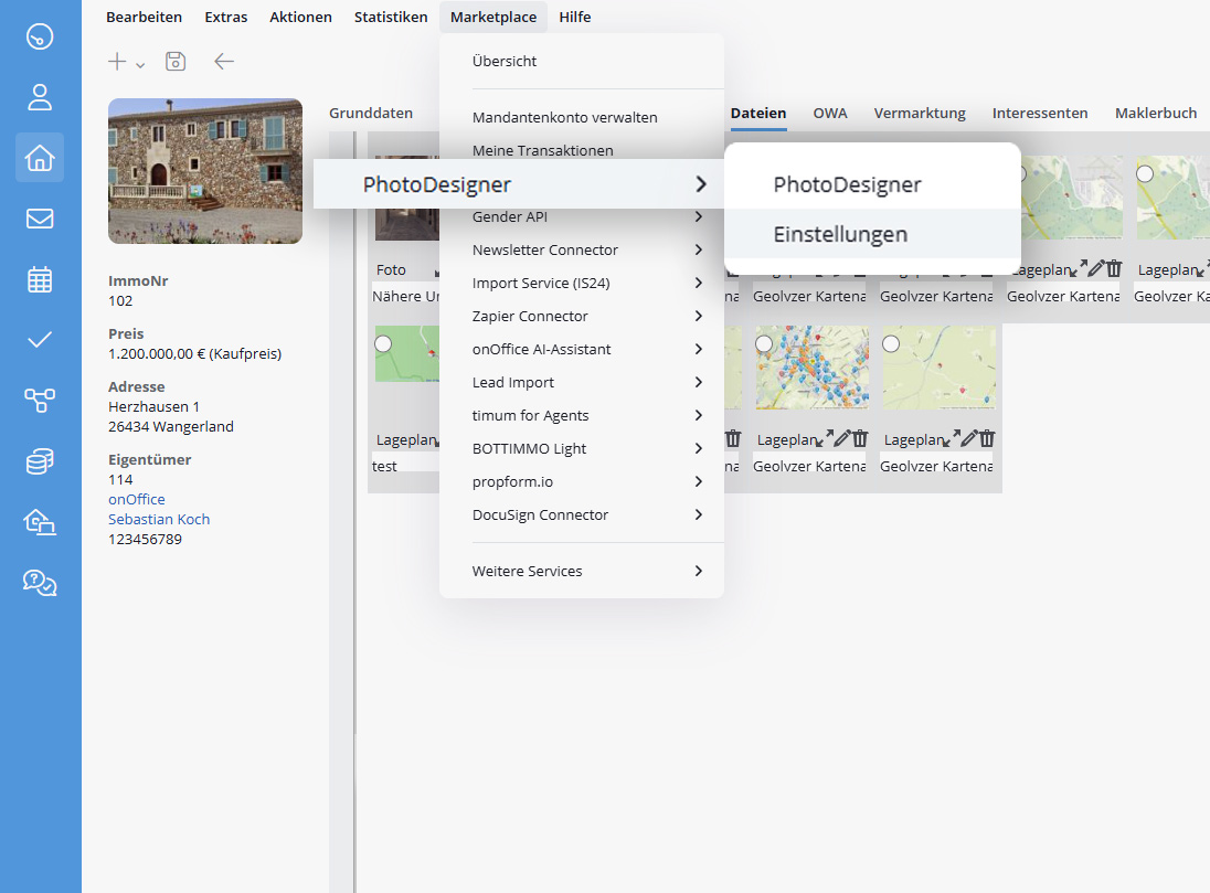 PhotoDesigner - Abrir configuración
