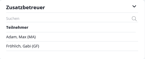 Zusatzbetreuer in eine Adresse