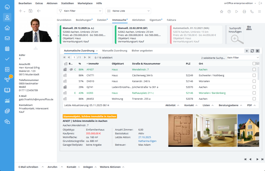 Immosuche bei Adressen