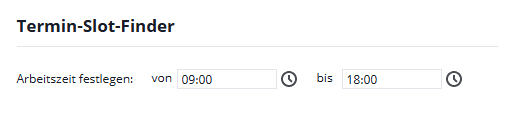 Grundeinstellungen für den Termin-Slot-Finder