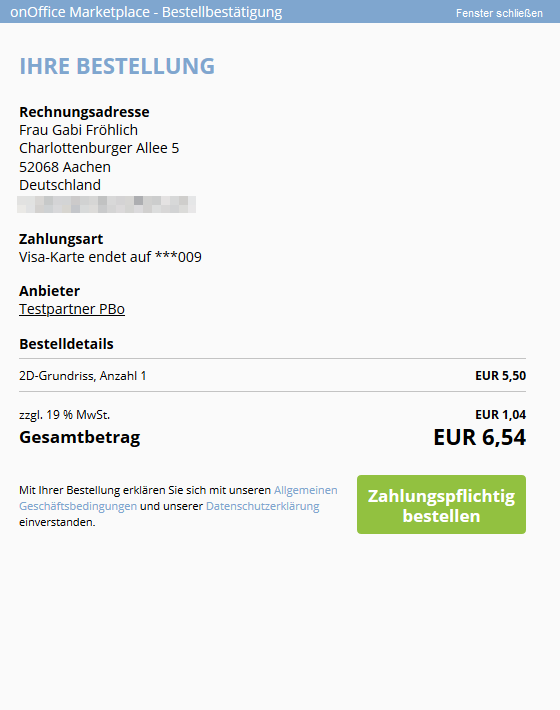 Marketplace Kauf Einzelartikel